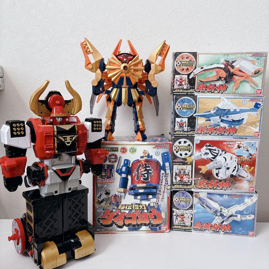 侍戦隊シンケンジャー 侍合体シリーズセット 兜 舵木 虎 烏賊 海老 牛 提灯