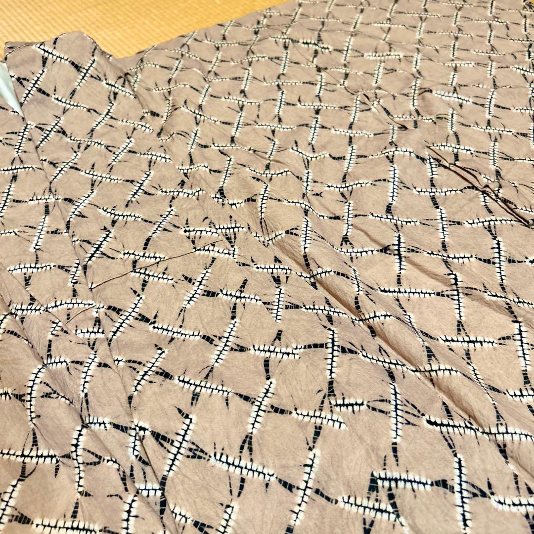 有松絞り　浴衣　広衿