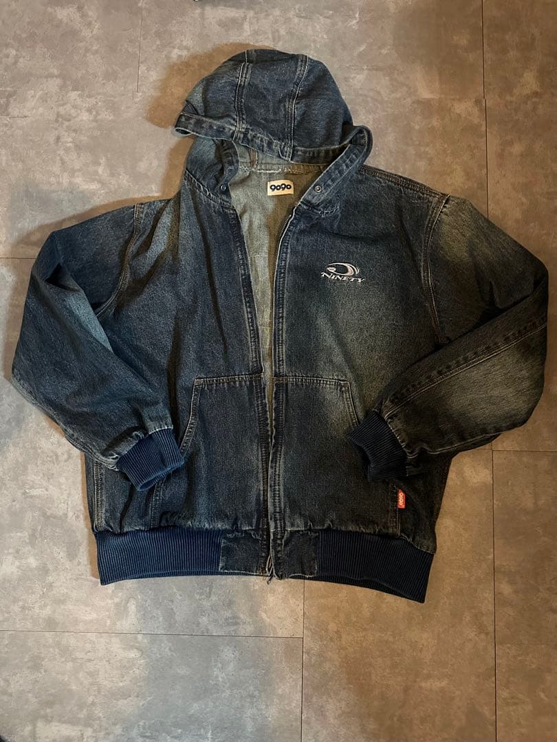 【9090】Heisei Logmo Denim Zip Hoodie