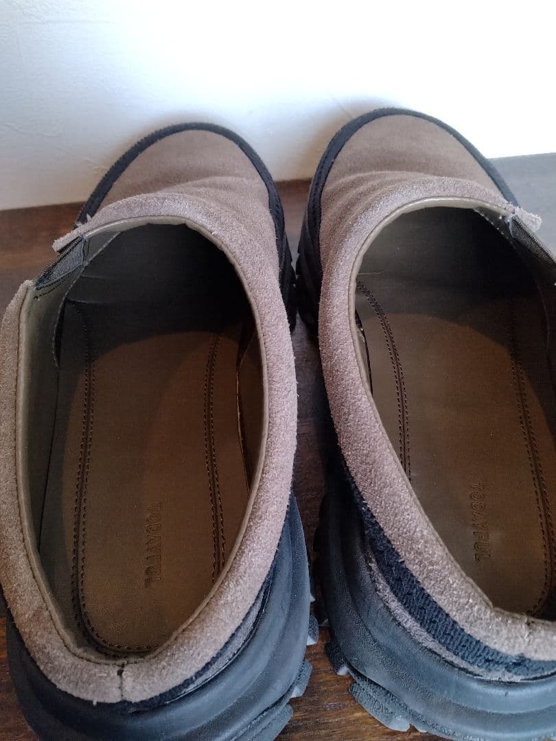 TODAYFUL Vibramsole Leather Sabot Mグリーン