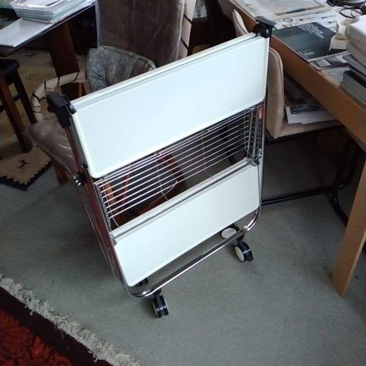 ホワイト キッチンワゴン キャスター付き ホールディングトローリー　ダルトン風