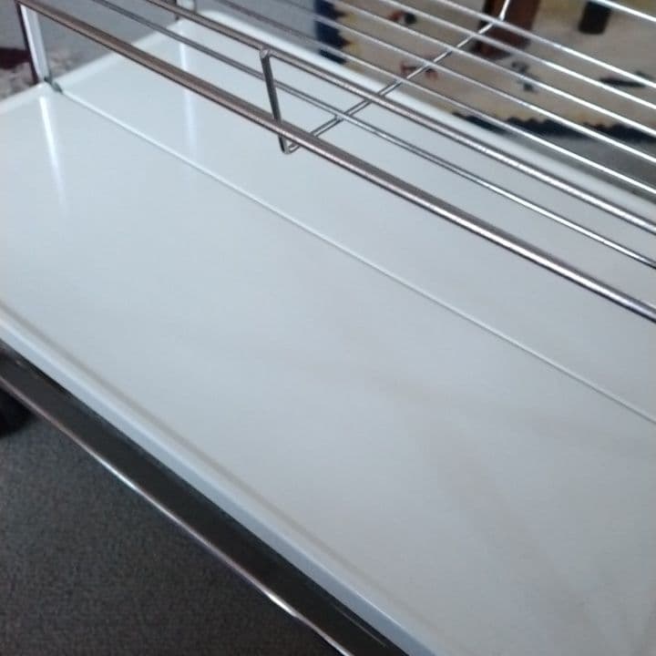 ホワイト キッチンワゴン キャスター付き ホールディングトローリー　ダルトン風