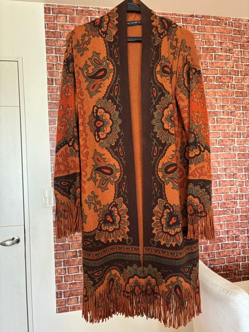 エトロ♡ウール　ニットカーディガン ペイズリー柄　38