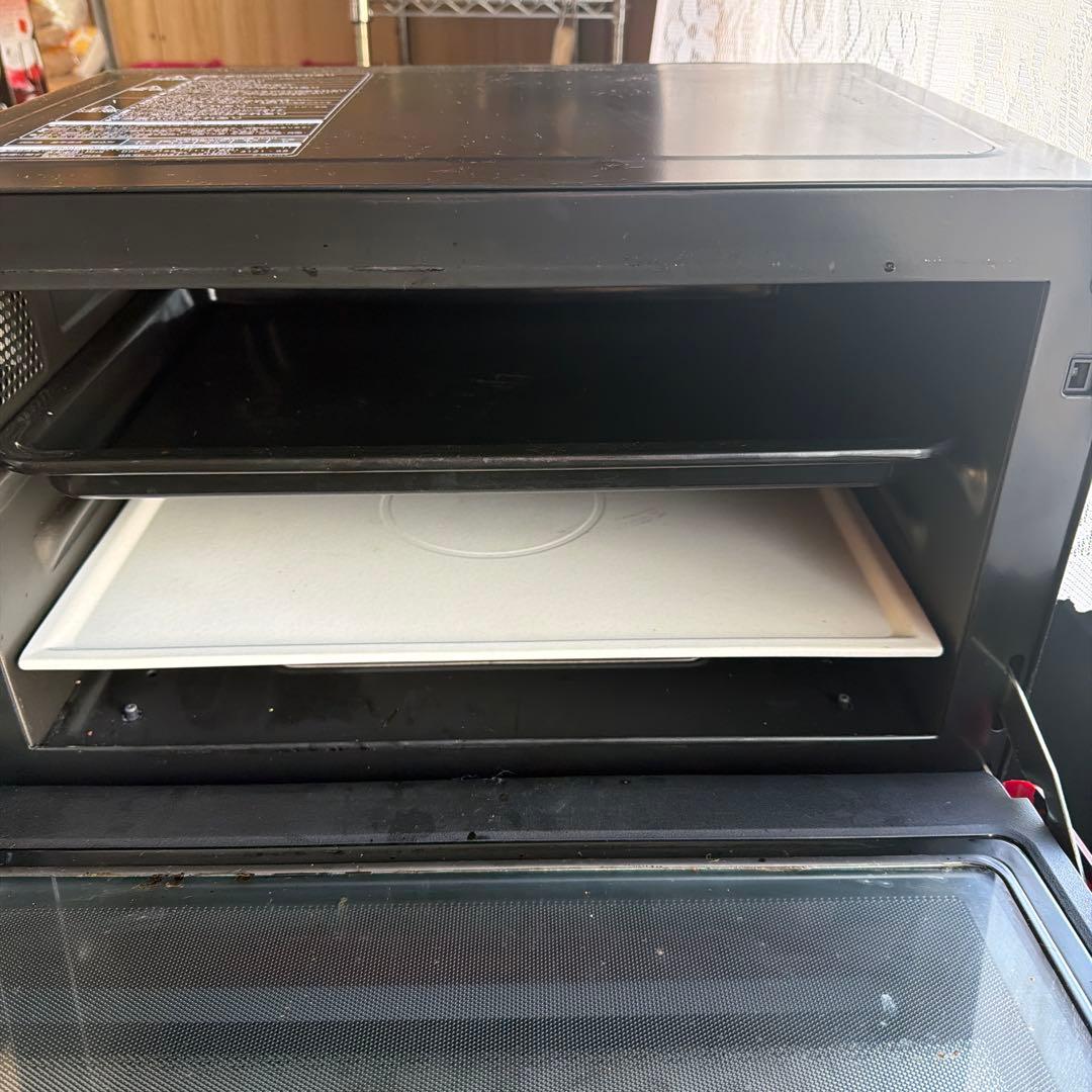 20年製HITACHI オーブンレンジ 黒/赤