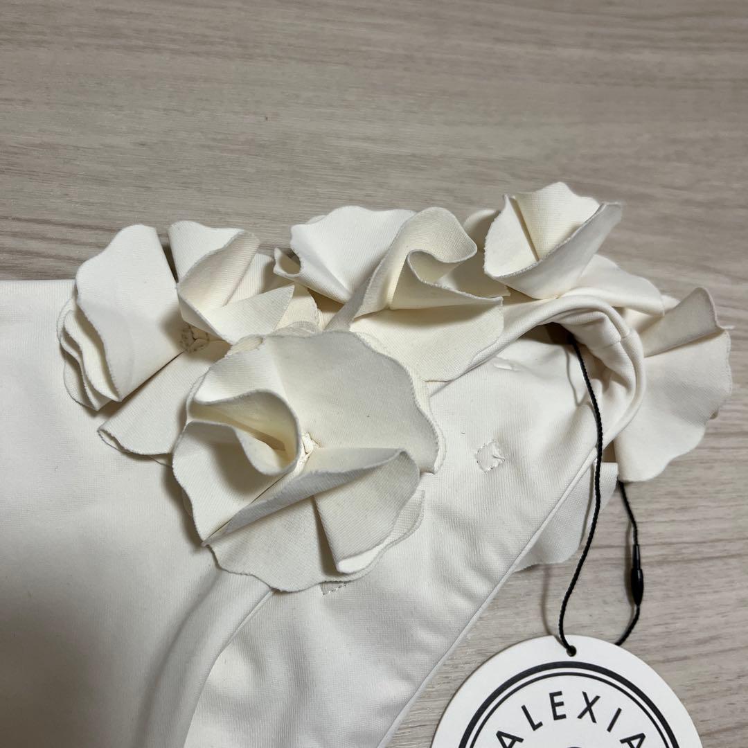 【新品】完売 ALEXIA STAM ビキニ 水着 花 ホワイト 上下セット L
