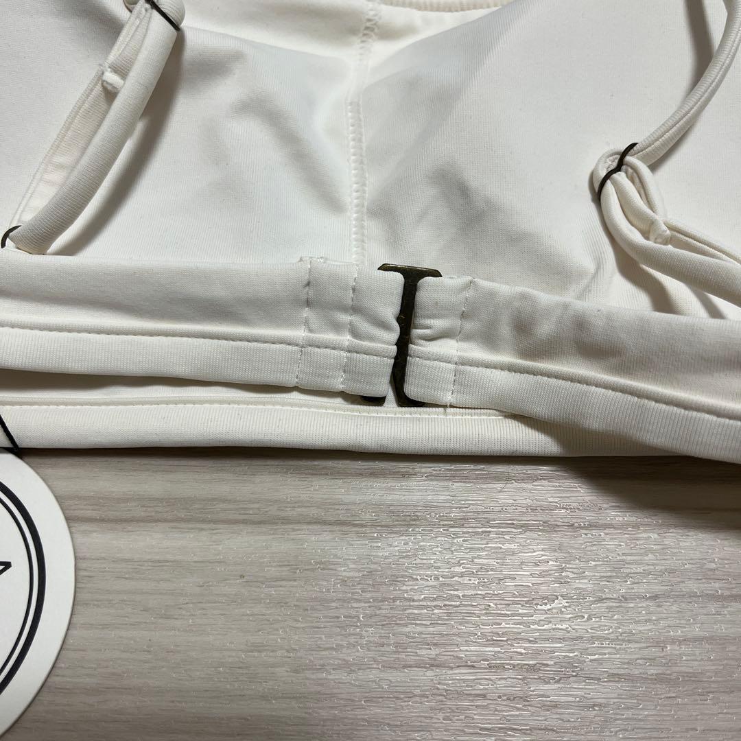 【新品】完売 ALEXIA STAM ビキニ 水着 花 ホワイト 上下セット L