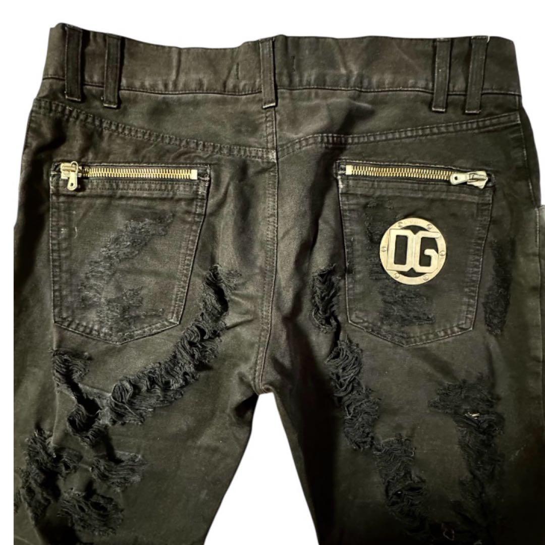 希少　ドルガバ　D&G クラッシュデニム　ダメージ　ロゴ　54 y2k
