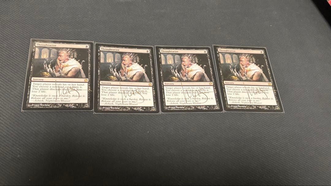 思考囲い/Thoughtseize THS英語　サインド　4枚セット