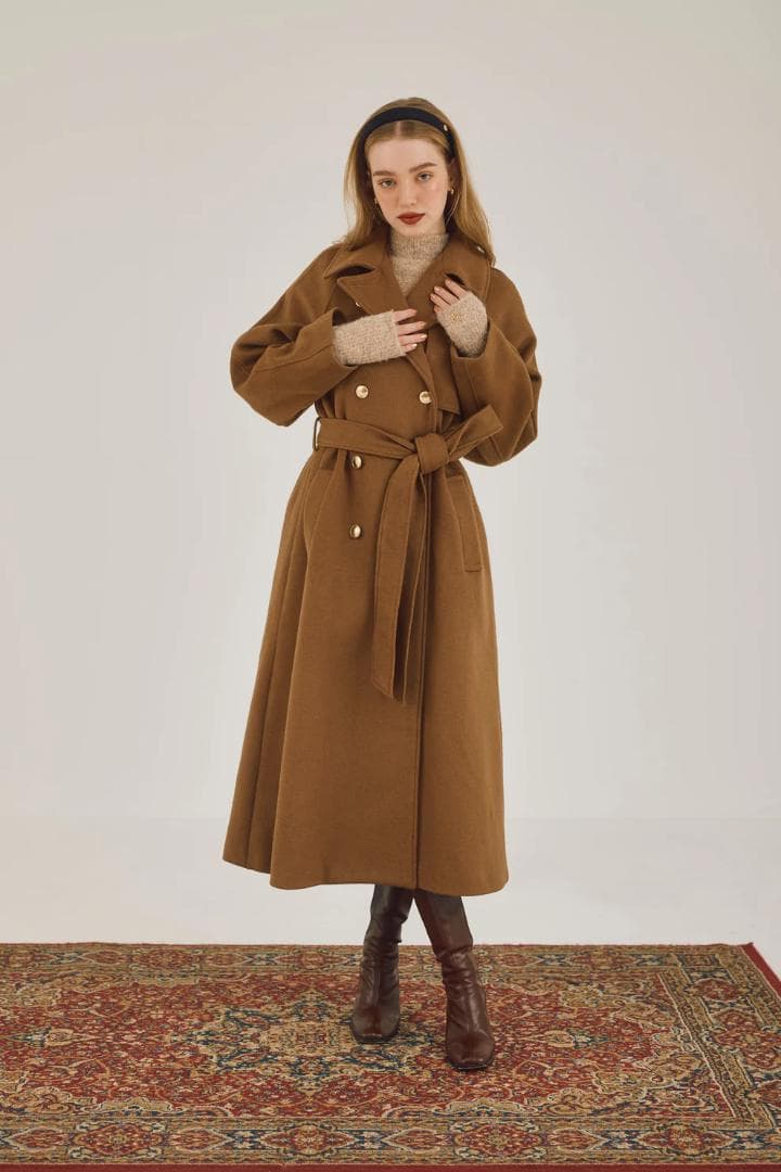 polaura ポローラ MANY WAYウールロングトレンチコート