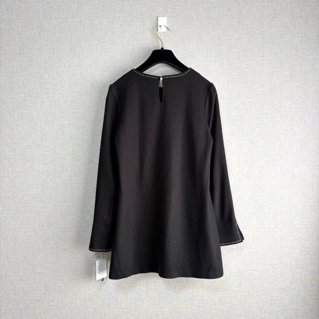 新品　M’S GRACY　バイカラー　長袖　チュニック　トップス　未使用　黒