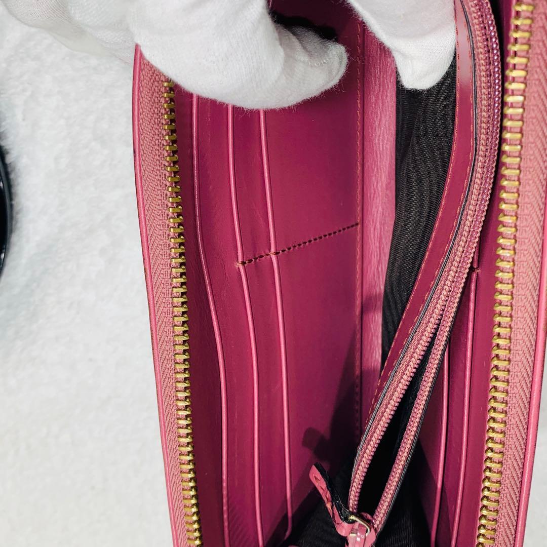 ⭐️GUCCI　グッチ　L字長財布 レザー ピンク 332747 525040