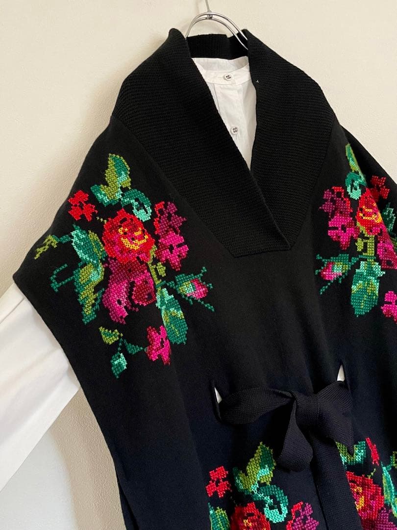 【3.1フィリップリム】クロスステッチフローラルウールプルオーバー