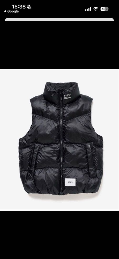 WTAPS 242CWDT-JKM03 GMERA ダウンベスト　黒03