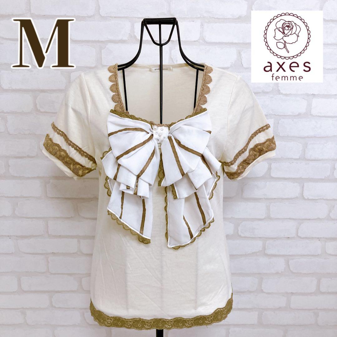 お*い様 axes femmeアクシーズファム♡ビッグリボン半袖カットソー　Bi