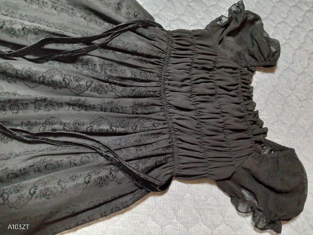 す*︎様 Moi-meme-Moitie 薔薇シフォンワンピース アームカバー