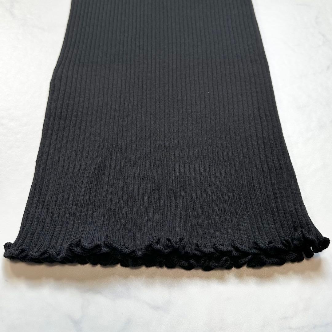 未使用級◎ボッテガヴェネタ ロングニットポロワンピース 現行タグ 三角ロゴ XS