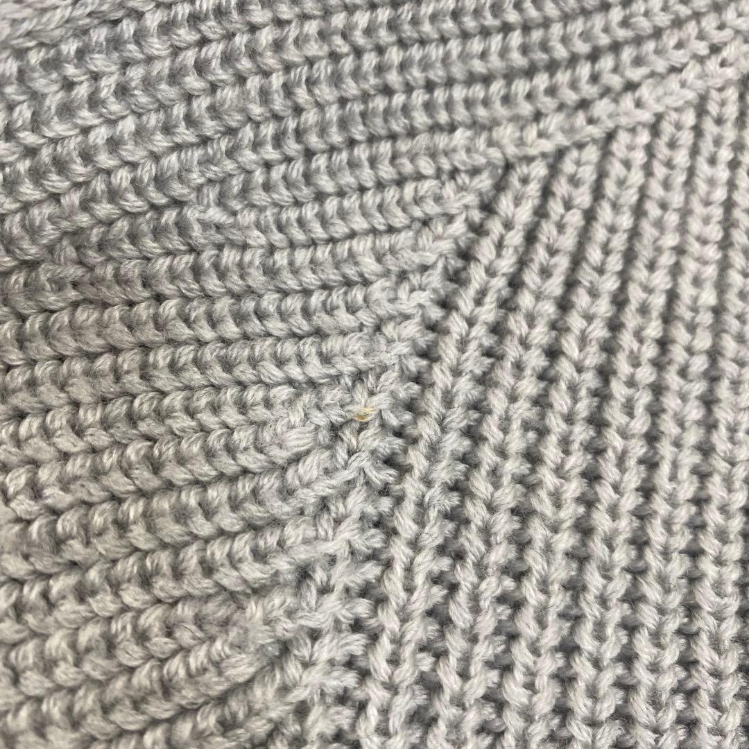 MaxMara 羊毛 ニットロングジレ グレー ウエストリボン L