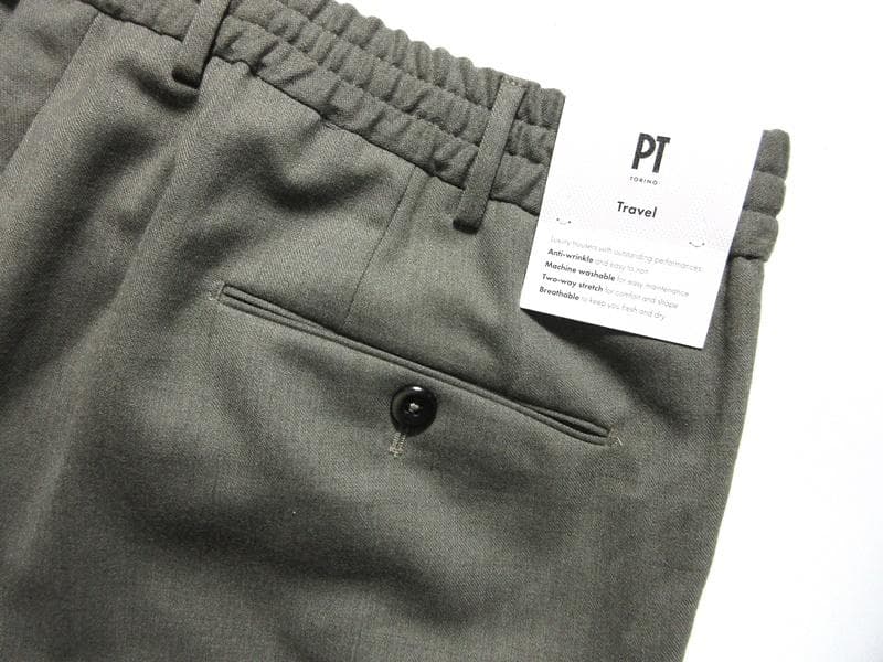 マウンテン 新品PT TORINO Travelウォッシャブルウールパンツ