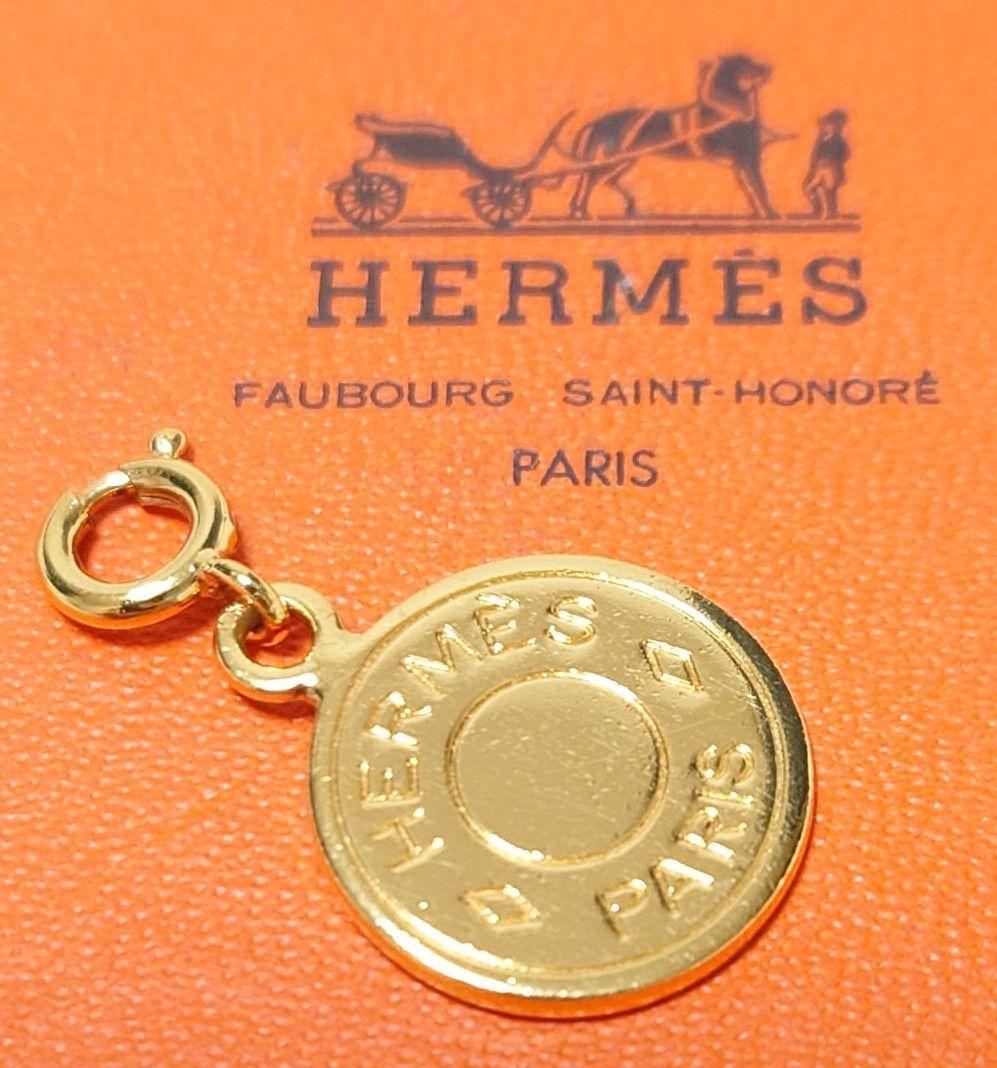 美品　エルメス　セリエ　チャーム　ペンダントトップ　ゴールド　箱付き