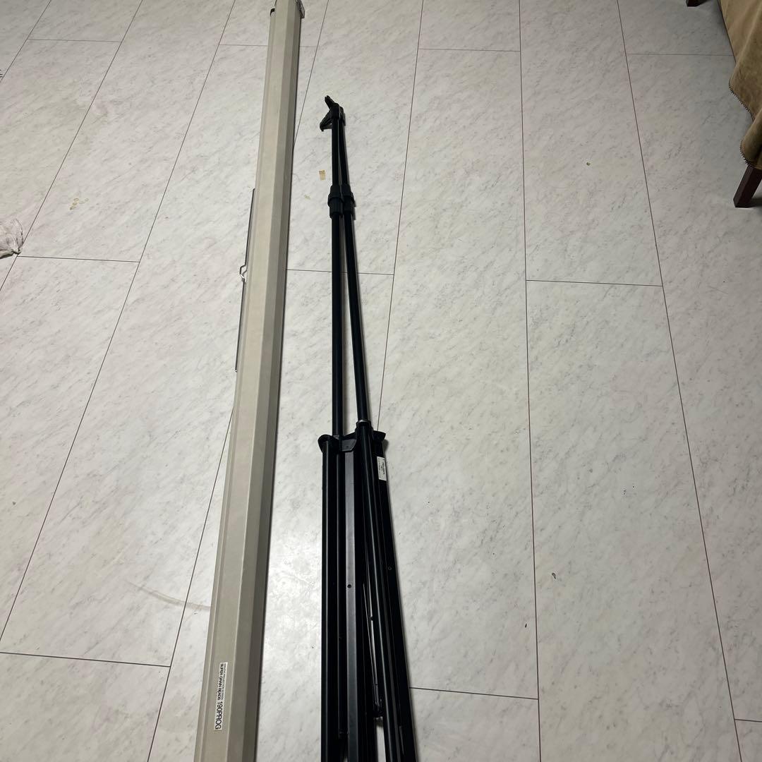 美品キクチ120インチSBV-120HD-190PROG サンワサプライ三脚２個