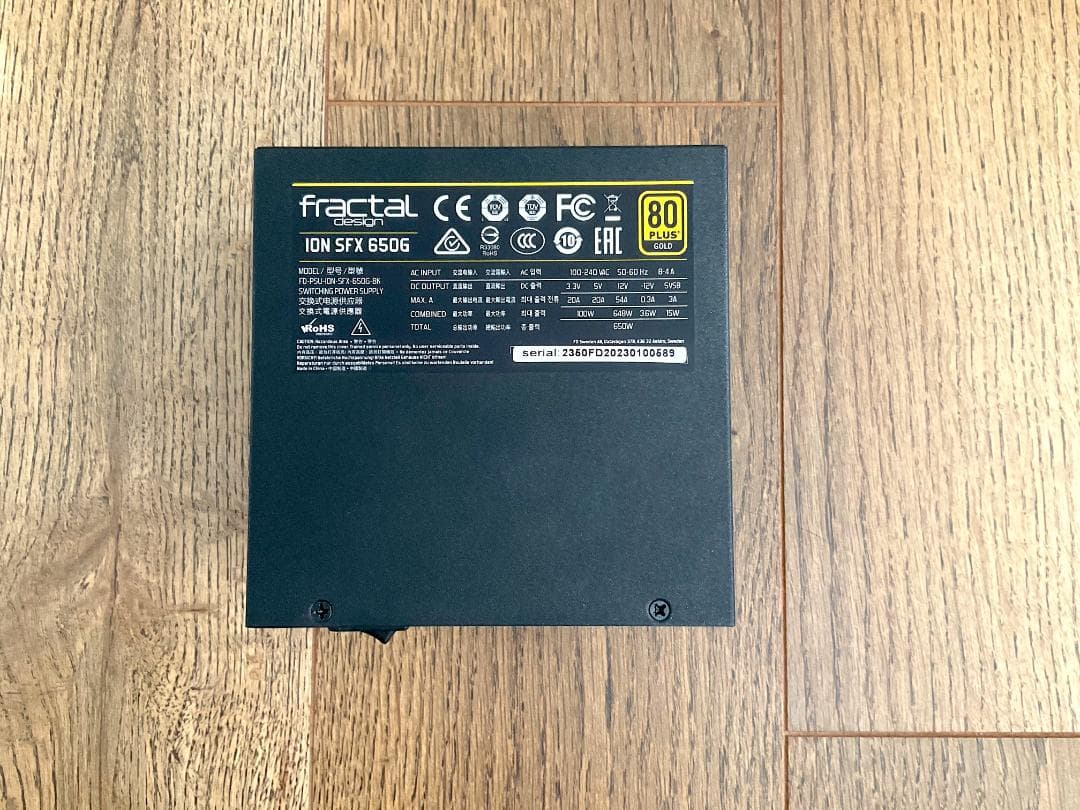 ION SFX 650G 650W 80PLUS Gold SFX-L電源