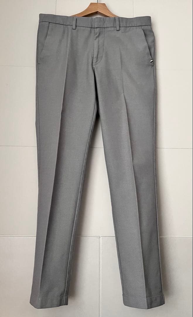 BOSS ボス ビジネス スラックス パンツ ライトグレー 48