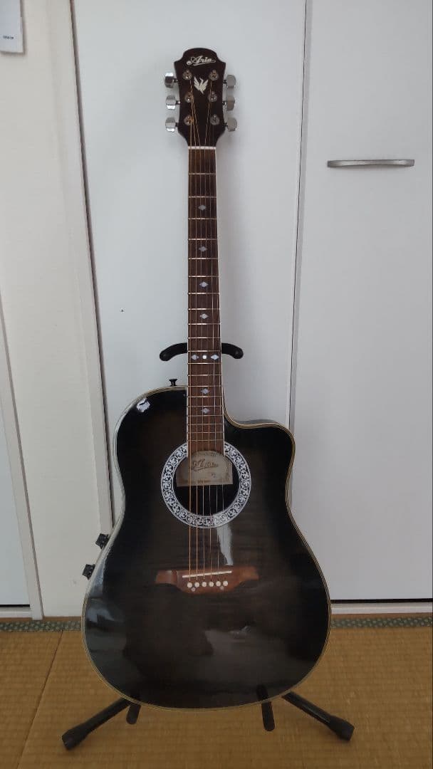 Aria amb35 エレアコギター ブラック