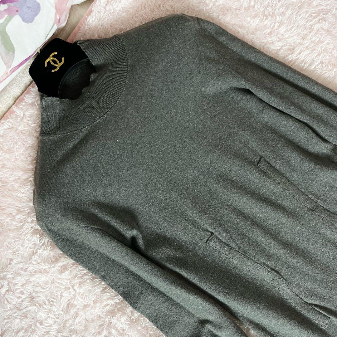 ︎✖︎ ジャンポールゴルチエ ロング ワンピース コットン ニット グレー L