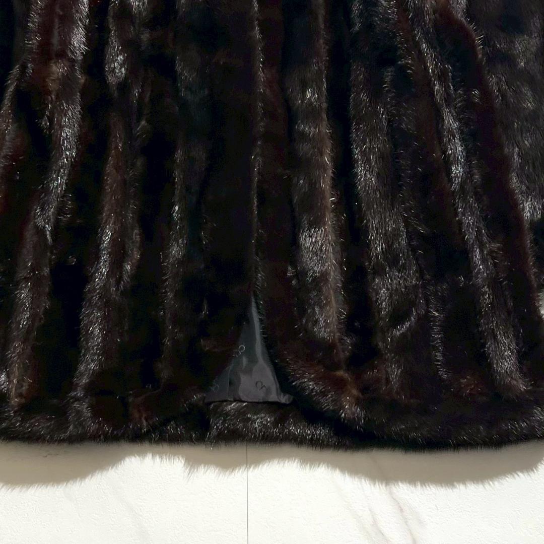 希少美品クリスチャンディオール デミバフミンク 裏地CD総柄 ファー 毛皮 L