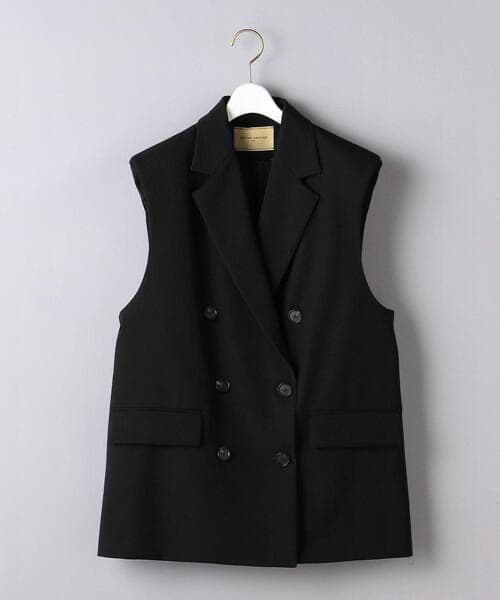 UNITED ARROWS　アウター ダブル テーラード ベスト　ブラック