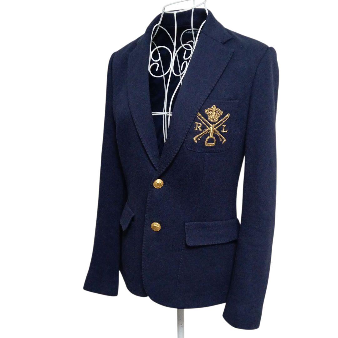 RalphLauren★ラルフローレン★古着★紺ブレ★テーラード★金ボタン★刺繍
