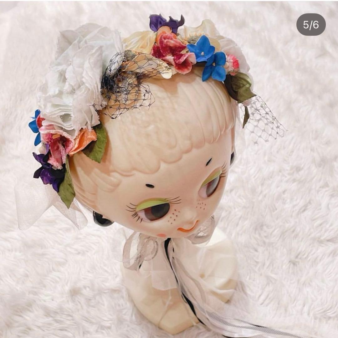 美品　HEIHEI フラワーヘッドドレス