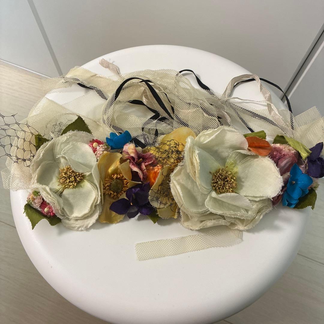 美品　HEIHEI フラワーヘッドドレス