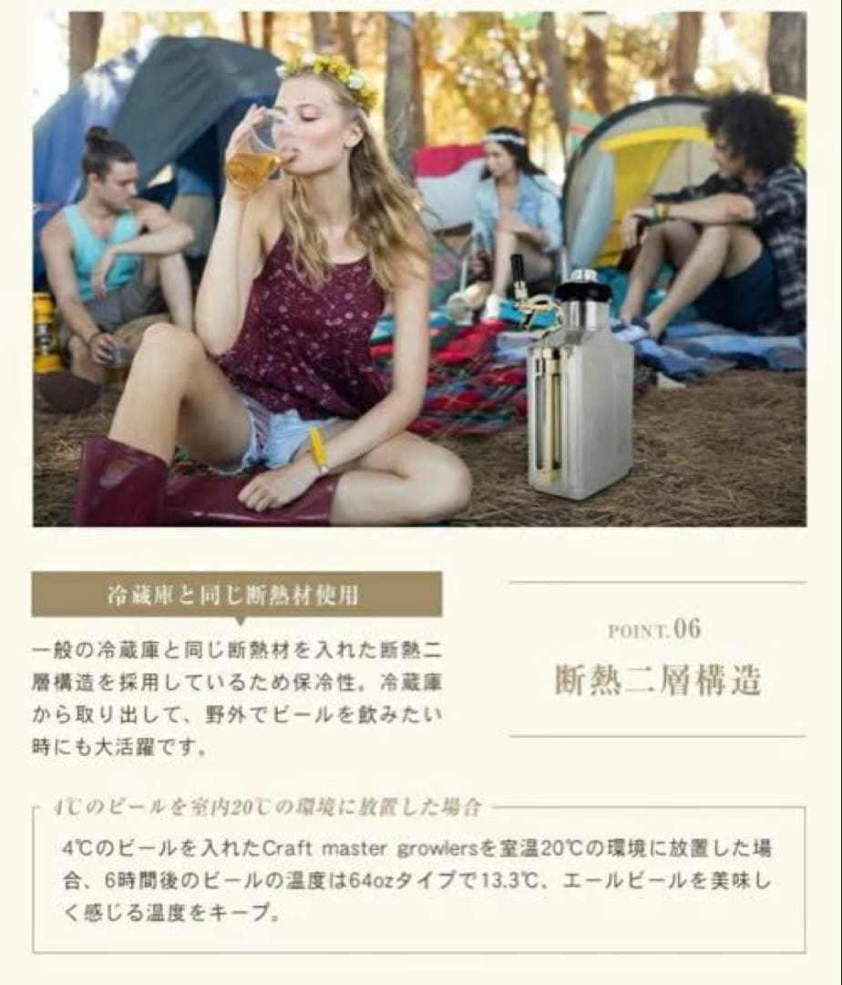 新品　クラフトマスター グラウラー 128オンス 3.6リットル ビールサーバー