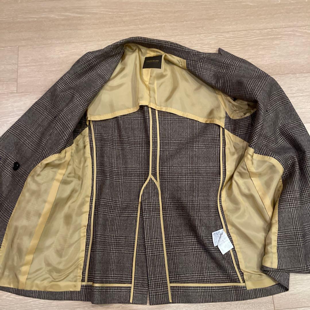 TOMORROWLAND チェック柄 ダブルブレストジャケット