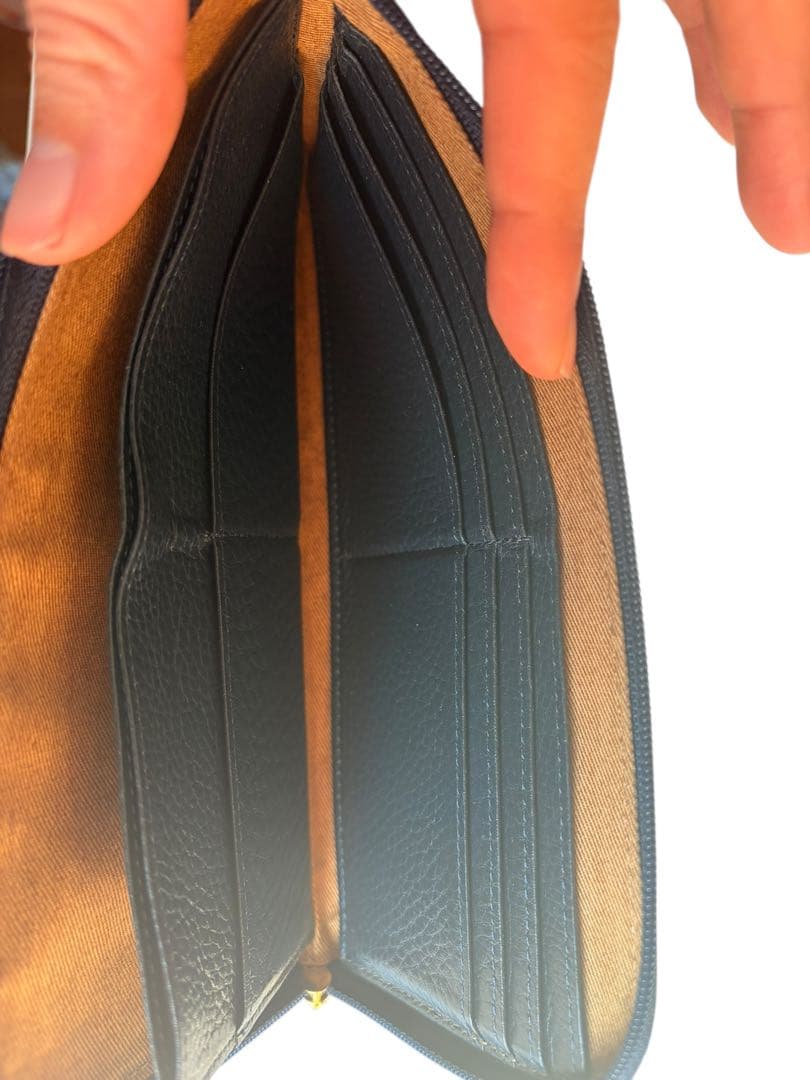 ATAO アタオ limo リモ パイソン L字ファスナー 長財布 ネイビー