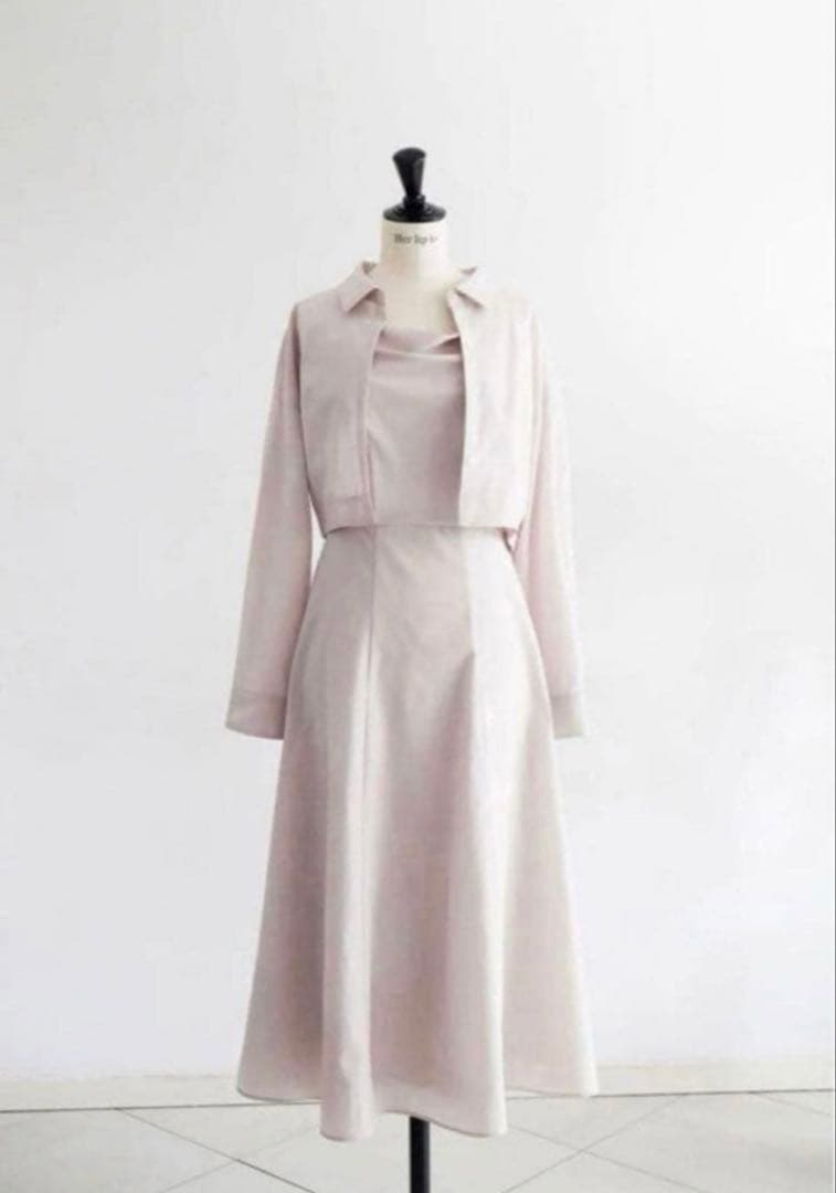 ワンピース Herlipto Draped Shirt Dress Set