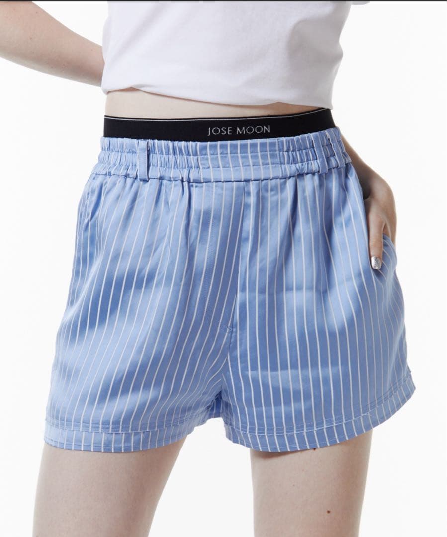 JOSEMOON ジョゼムーンサテンストライプショートパンツ