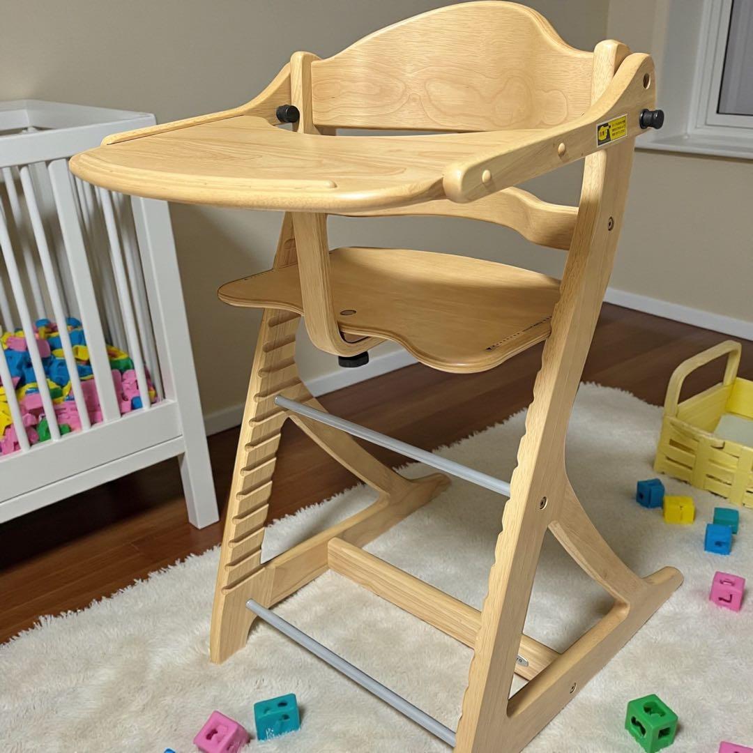 【美品】 すくすくチェアプラス テーブル付　ガード付 1501 NA 大和屋