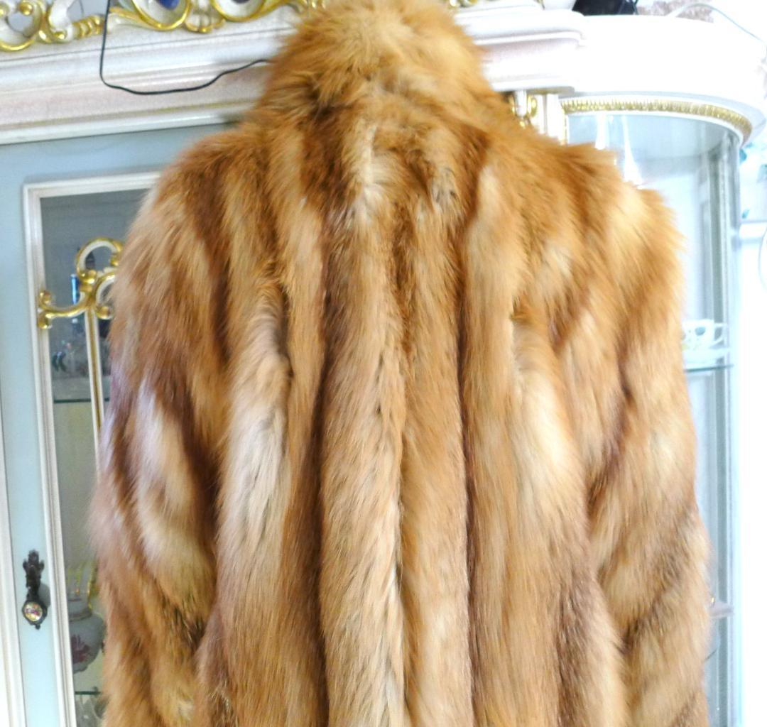 希少！豪華！◇【EMBA】絶品！デザイン！レッドFOXファーロングコート◇