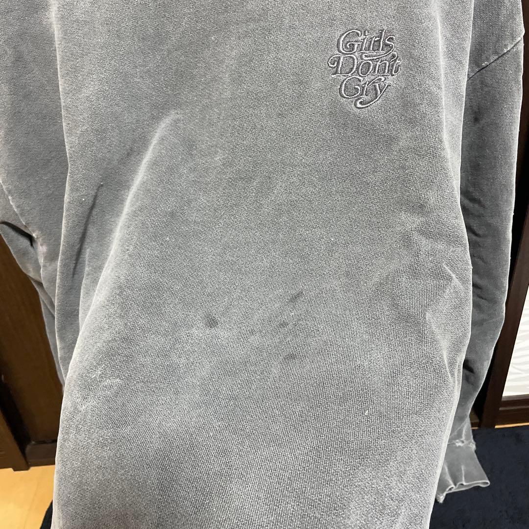 USED加工 Girls Don't Cry スウェットシャツ グレー 古着