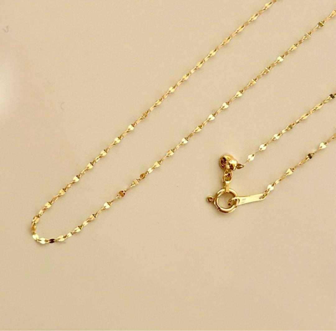 大特価‼️早いもの勝ち✨新品 18金 K18 ネックレス 45cm アジャスター