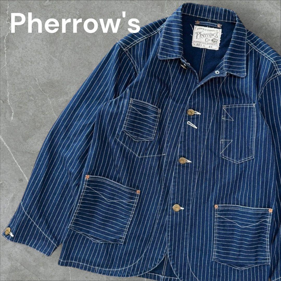 PHERROW'S ヒッコリー カバーオール ウォバッシュ フェローズ デニム