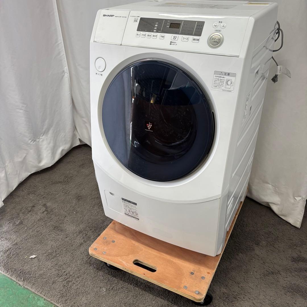 942⭕️ドラム式洗濯機　SHARP　10キロ　右開　中古　安い　綺麗　設置無料