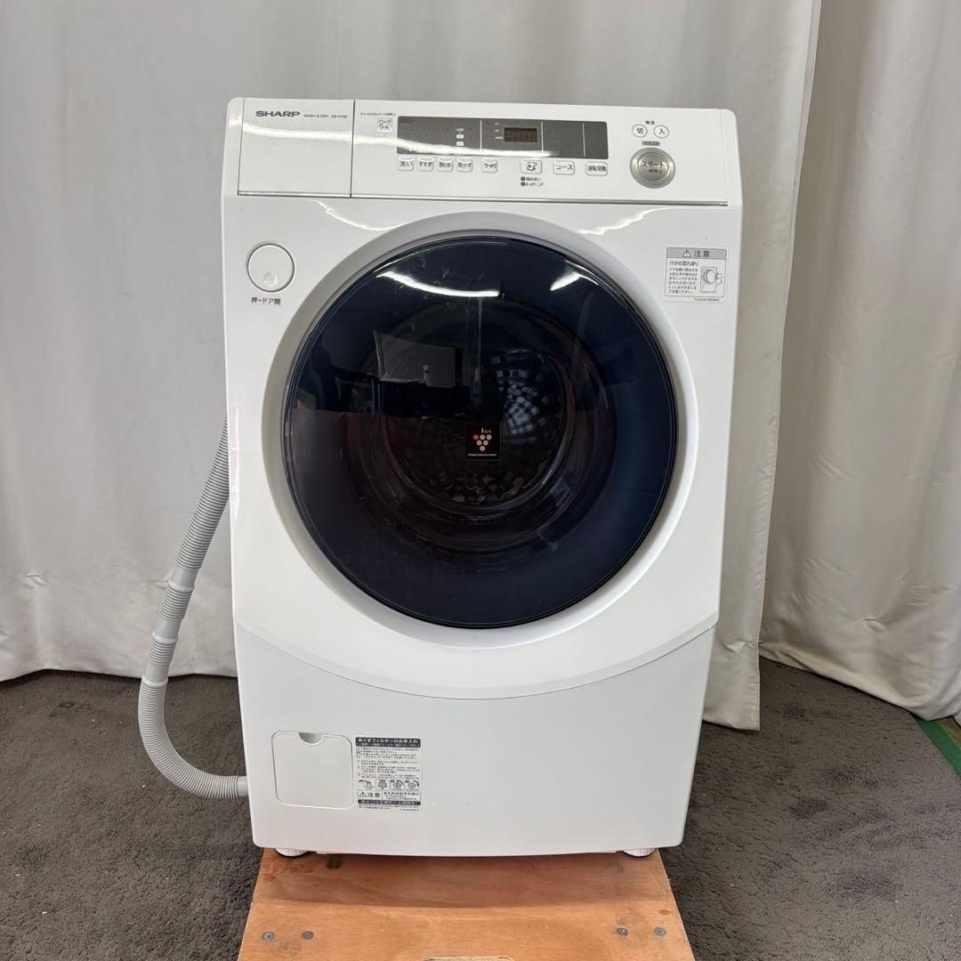 942⭕️ドラム式洗濯機　SHARP　10キロ　右開　中古　安い　綺麗　設置無料