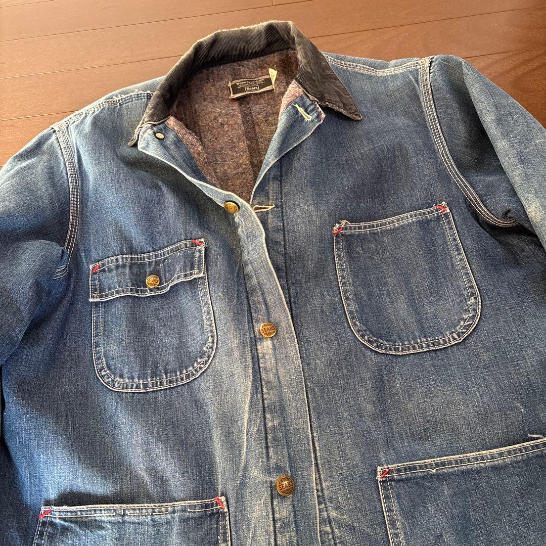 70’s SEARS シアーズ ビンテージ　カバーオール　ワーク チョアコート