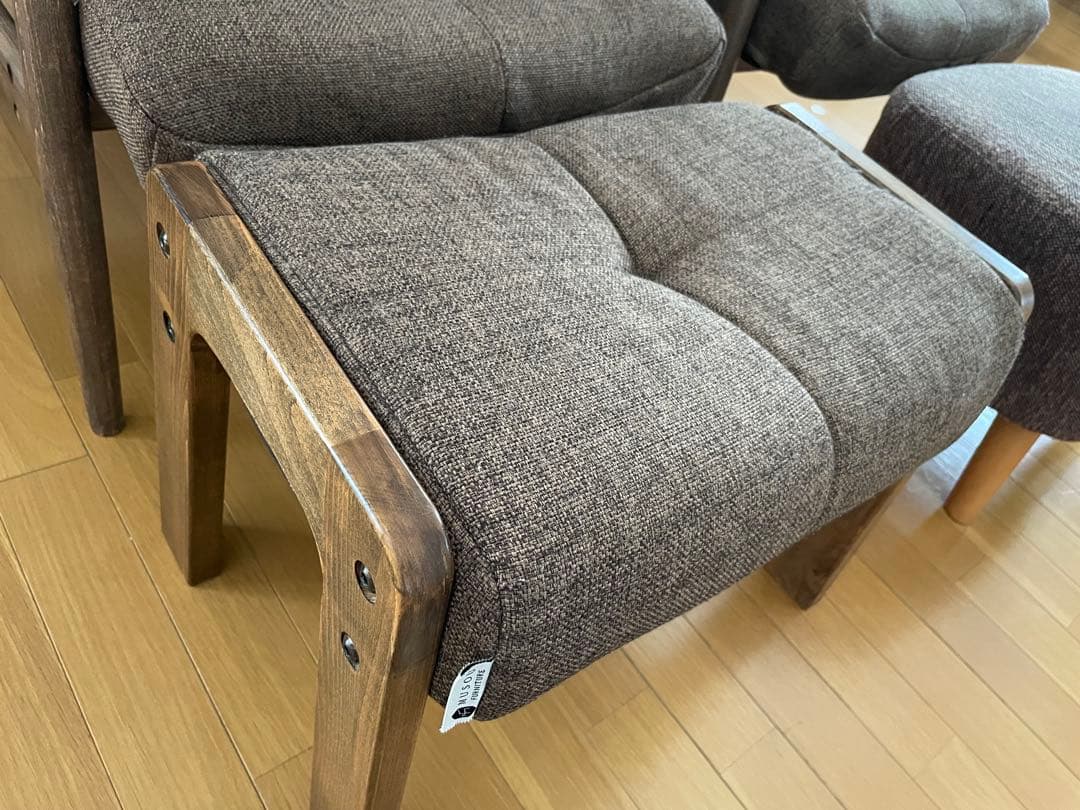 Musou Furniture リクライニング1人掛け 2脚 オットマン