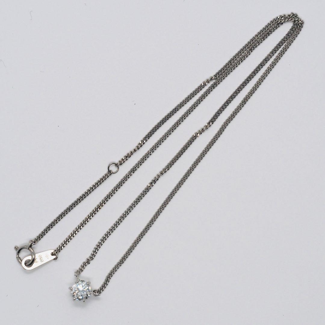 【JEWELRY MAKI】PT850 1.01ct ダイヤモンド ネックレス