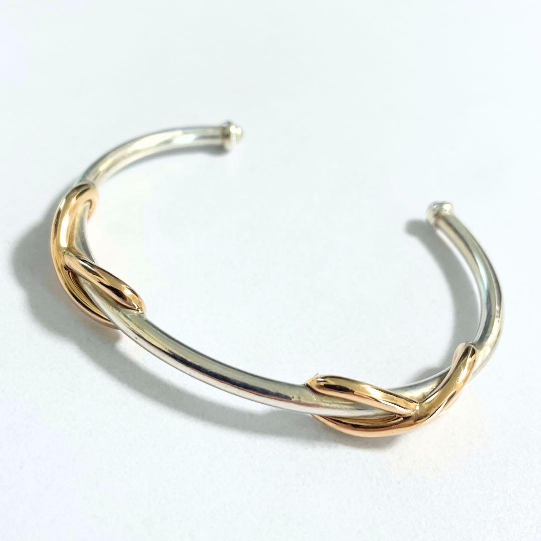 ティファニー　バングル　インフィニティ　コンビ　ゴールド　シルバー　ブレスレット