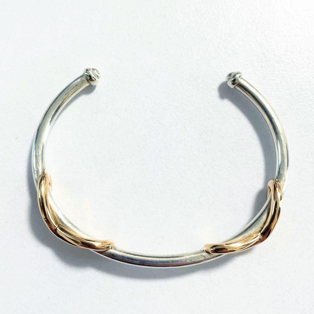 ティファニー　バングル　インフィニティ　コンビ　ゴールド　シルバー　ブレスレット